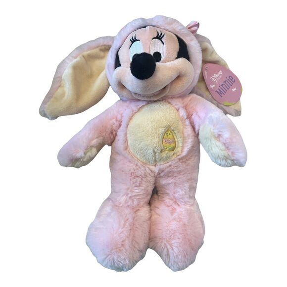 Disney Store Minnie Mouse Easter Bunny Rabbit Costume 17" Plush Stuffed Animal - Picture 2 of 9